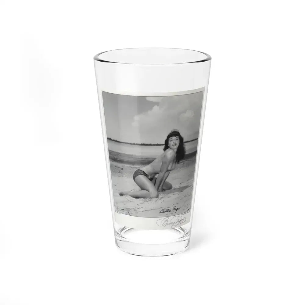 Bettie Page #1074 (Vintage Female Icon) Pint Glass 16oz 16oz - Go Mug Yourself