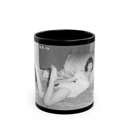 Bettie Page #108 (Vintage Female Icon) Black Coffee Mug 11oz - Go Mug Yourself