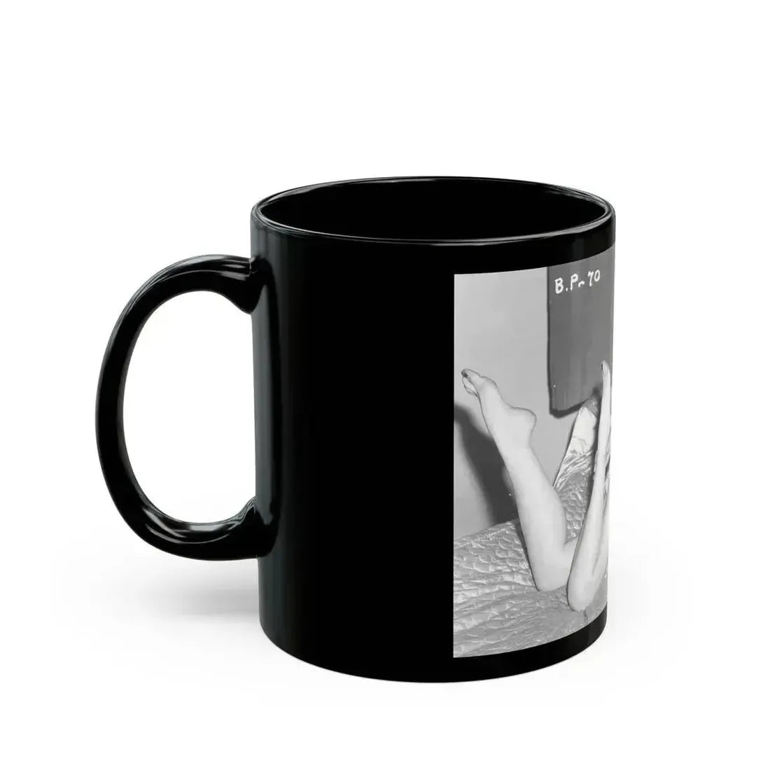 Bettie Page #108 (Vintage Female Icon) Black Coffee Mug - Go Mug Yourself