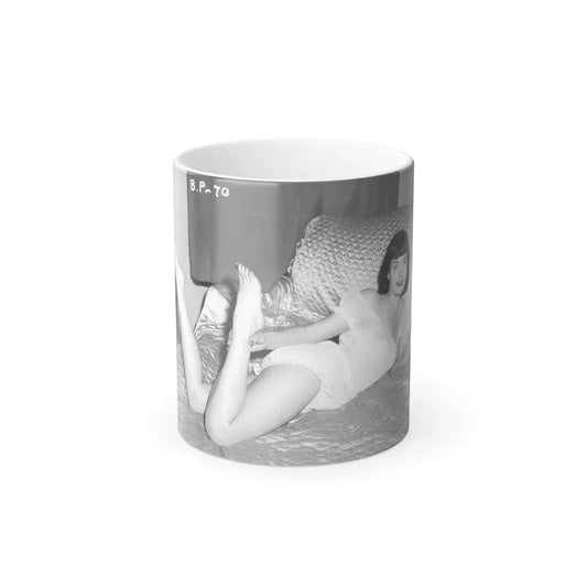 Bettie Page #108 (Vintage Female Icon) Color Changing Coffee Mug 11oz - Go Mug Yourself