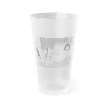 Bettie Page #108 (Vintage Female Icon) Frosted Pint Glass 16oz 16oz Frosted - Go Mug Yourself