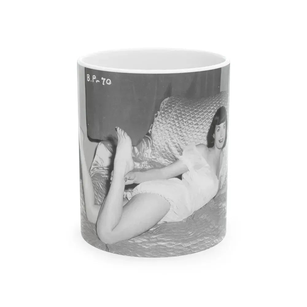 Bettie Page #108 (Vintage Female Icon) White Coffee Mug 11oz - Go Mug Yourself