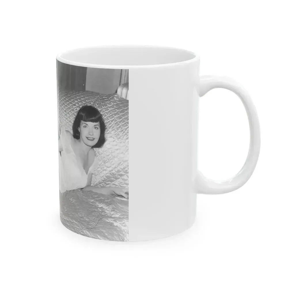 Bettie Page #108 (Vintage Female Icon) White Coffee Mug - Go Mug Yourself