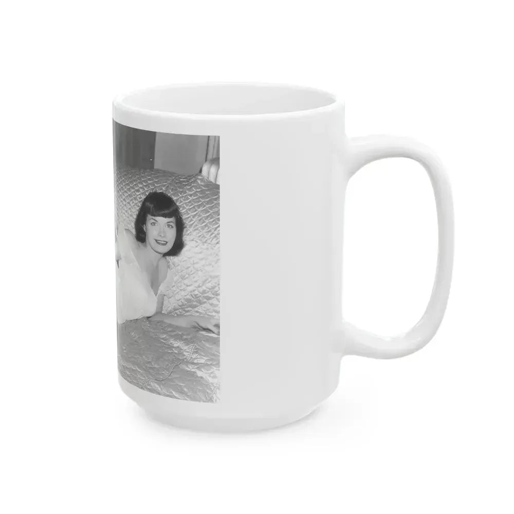 Bettie Page #108 (Vintage Female Icon) White Coffee Mug - Go Mug Yourself
