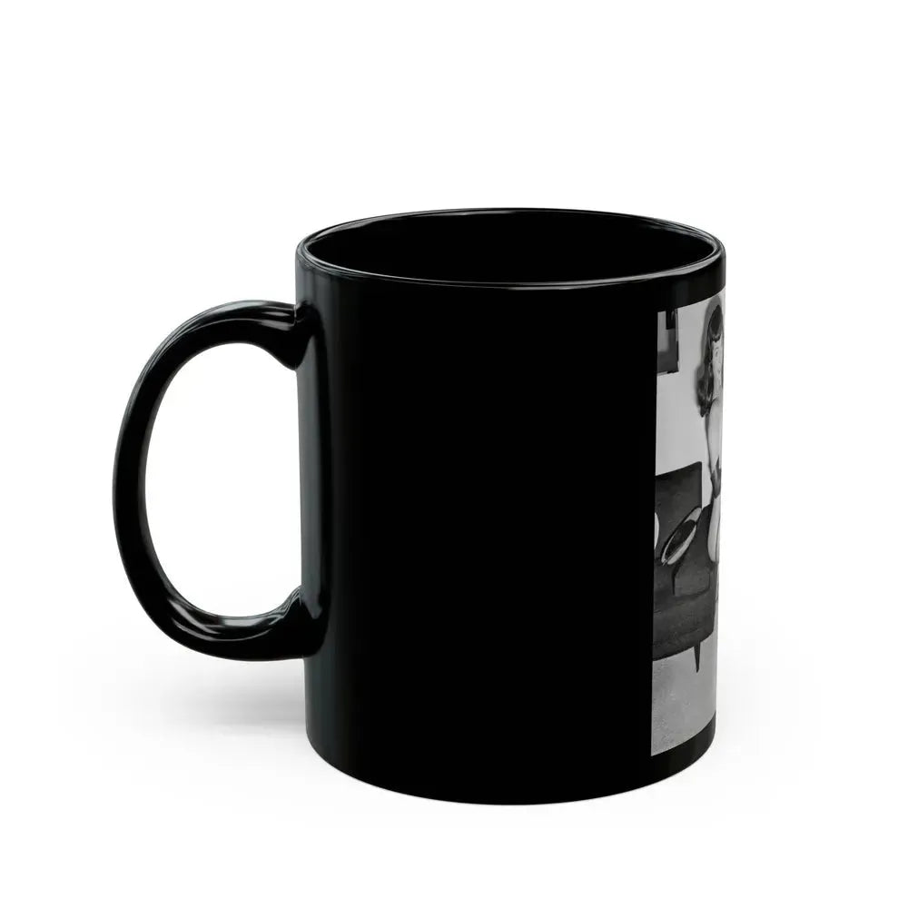 Bettie Page #109 (Vintage Female Icon) Black Coffee Mug - Go Mug Yourself