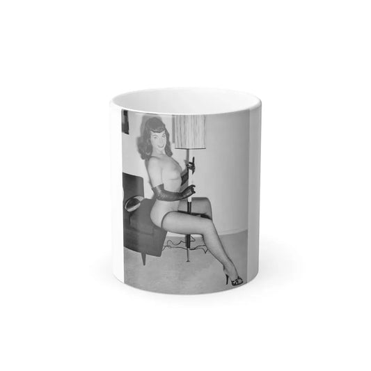 Bettie Page #109 (Vintage Female Icon) Color Changing Coffee Mug 11oz - Go Mug Yourself