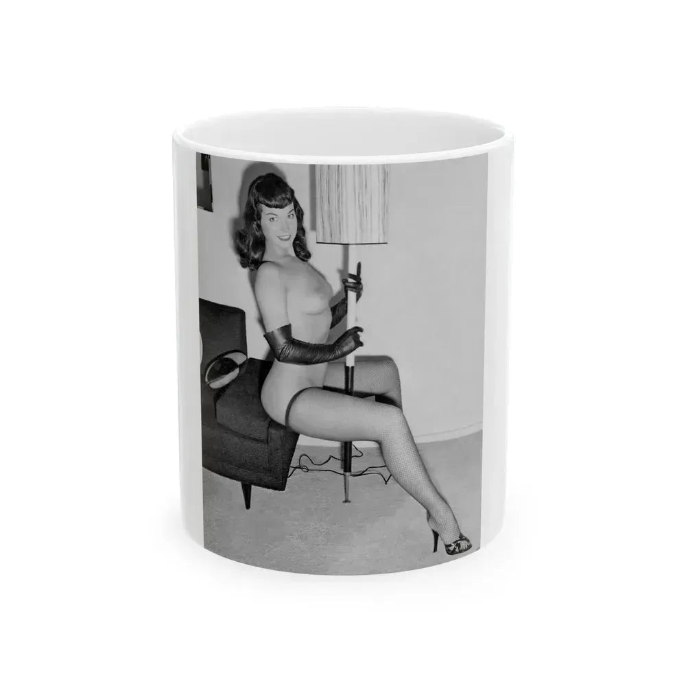 Bettie Page #109 (Vintage Female Icon) White Coffee Mug 11oz - Go Mug Yourself