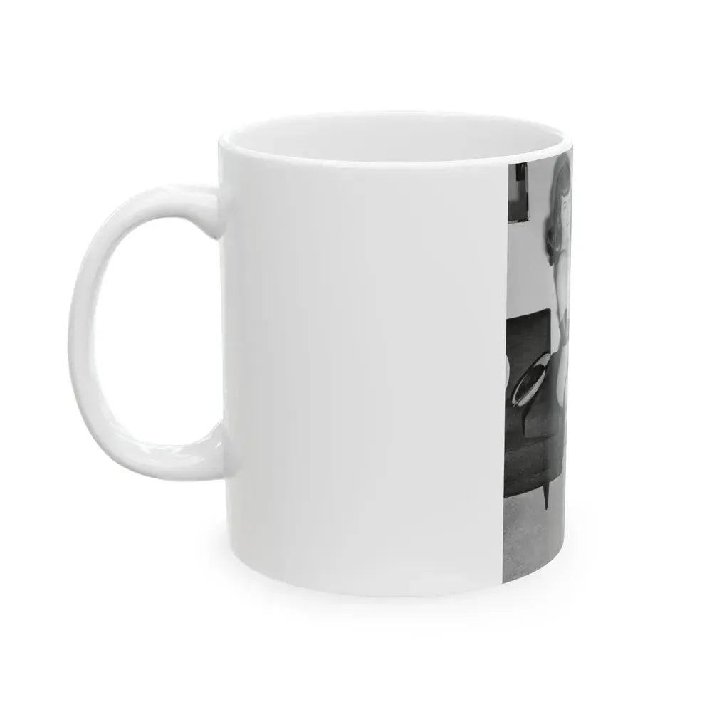 Bettie Page #109 (Vintage Female Icon) White Coffee Mug - Go Mug Yourself