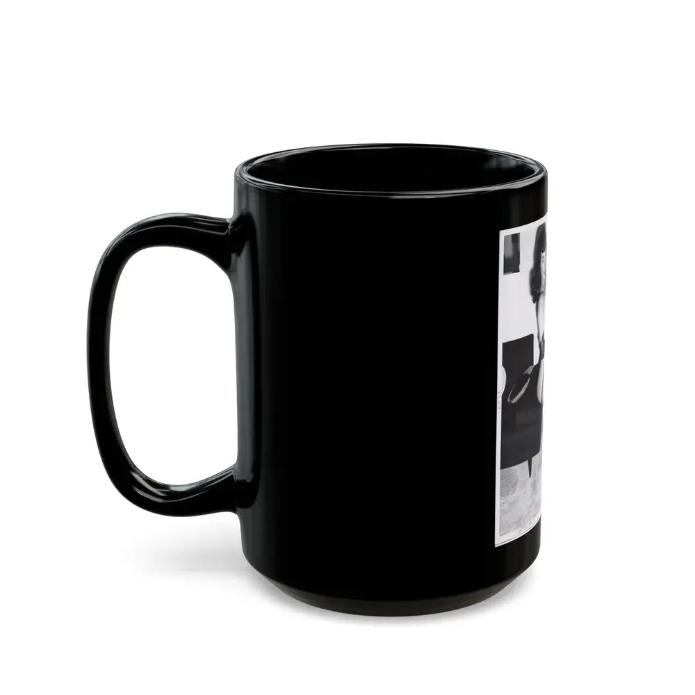 Bettie Page #109_1 (Vintage Female Icon) Black Coffee Mug - Go Mug Yourself