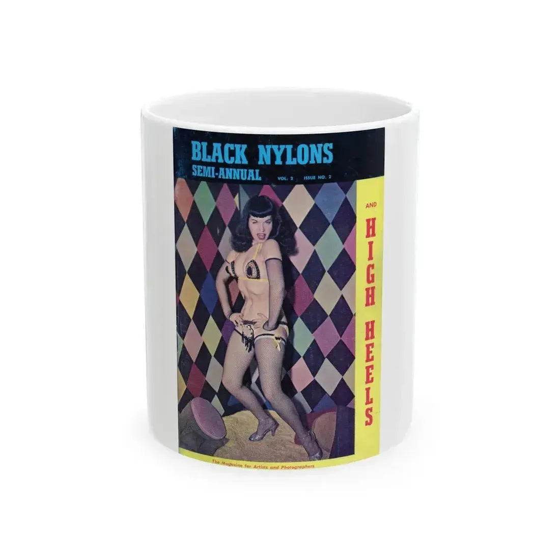 Bettie Page #112 (Vintage Female Icon) White Coffee Mug 11oz - Go Mug Yourself