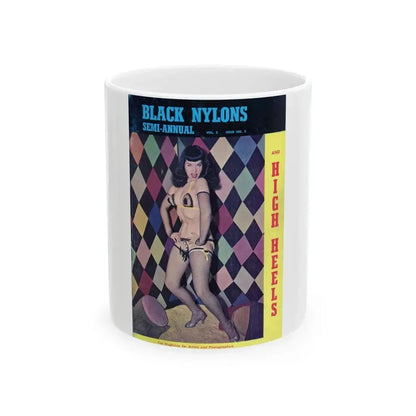 Bettie Page #112 (Vintage Female Icon) White Coffee Mug 11oz - Go Mug Yourself