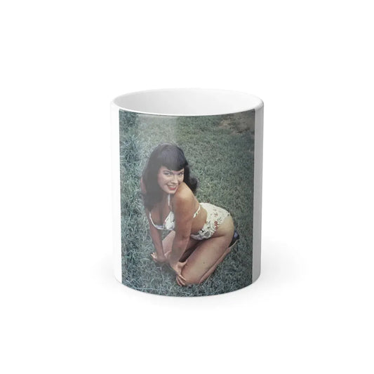 Bettie Page #115 (Vintage Female Icon) Color Changing Coffee Mug 11oz - Go Mug Yourself