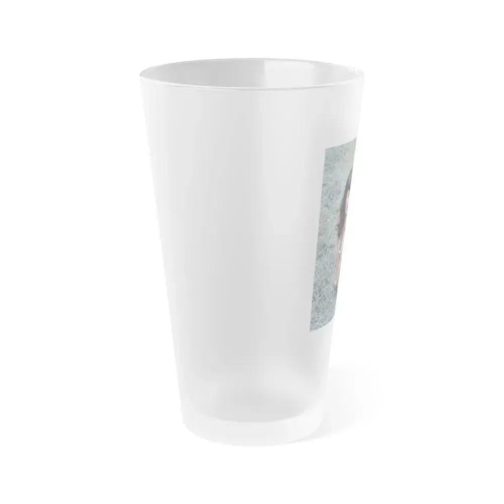 Bettie Page #115 (Vintage Female Icon) Frosted Pint Glass 16oz - Go Mug Yourself
