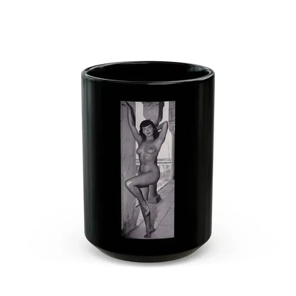 Bettie Page #116 (Vintage Female Icon) Black Coffee Mug 15oz - Go Mug Yourself