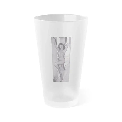 Bettie Page #116 (Vintage Female Icon) Frosted Pint Glass 16oz 16oz Frosted - Go Mug Yourself