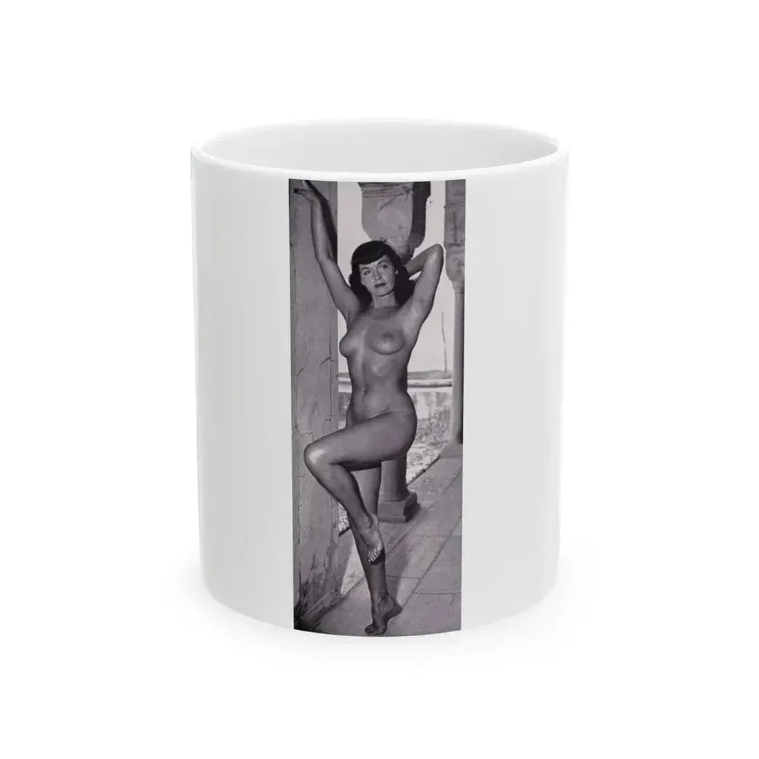 Bettie Page #116 (Vintage Female Icon) White Coffee Mug 11oz - Go Mug Yourself