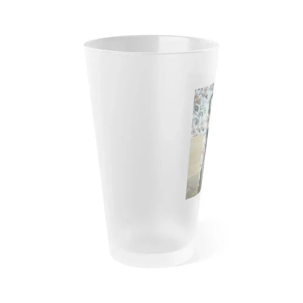 Bettie Page #117 (Vintage Female Icon) Frosted Pint Glass 16oz - Go Mug Yourself