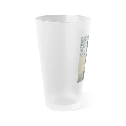 Bettie Page #117 (Vintage Female Icon) Frosted Pint Glass 16oz - Go Mug Yourself