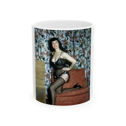 Bettie Page #117 (Vintage Female Icon) White Coffee Mug 11oz - Go Mug Yourself