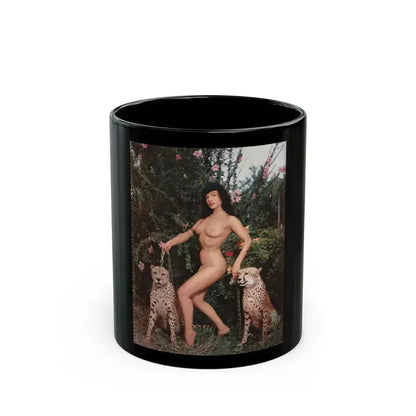 Bettie Page #118 (Vintage Female Icon) Black Coffee Mug 11oz - Go Mug Yourself