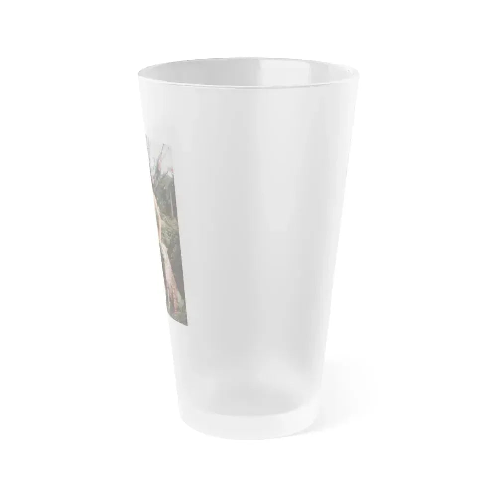 Bettie Page #118 (Vintage Female Icon) Frosted Pint Glass 16oz - Go Mug Yourself