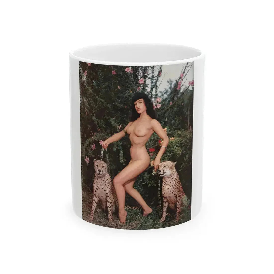 Bettie Page #118 (Vintage Female Icon) White Coffee Mug 11oz - Go Mug Yourself