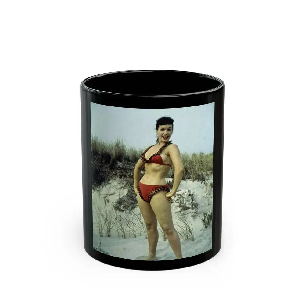 Bettie Page #119 (Vintage Female Icon) Black Coffee Mug 11oz - Go Mug Yourself