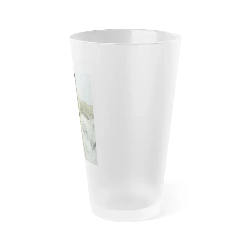 Bettie Page #119 (Vintage Female Icon) Frosted Pint Glass 16oz - Go Mug Yourself