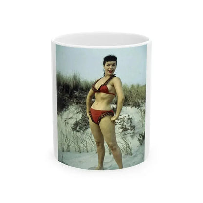 Bettie Page #119 (Vintage Female Icon) White Coffee Mug 11oz - Go Mug Yourself
