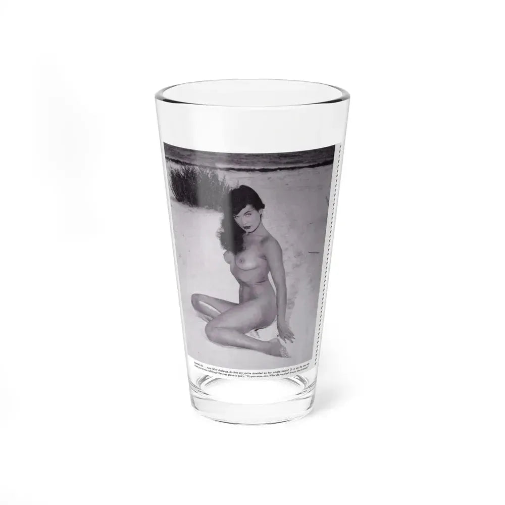 Bettie Page #121 (Vintage Female Icon) Pint Glass 16oz 16oz - Go Mug Yourself