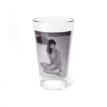 Bettie Page #121 (Vintage Female Icon) Pint Glass 16oz 16oz - Go Mug Yourself