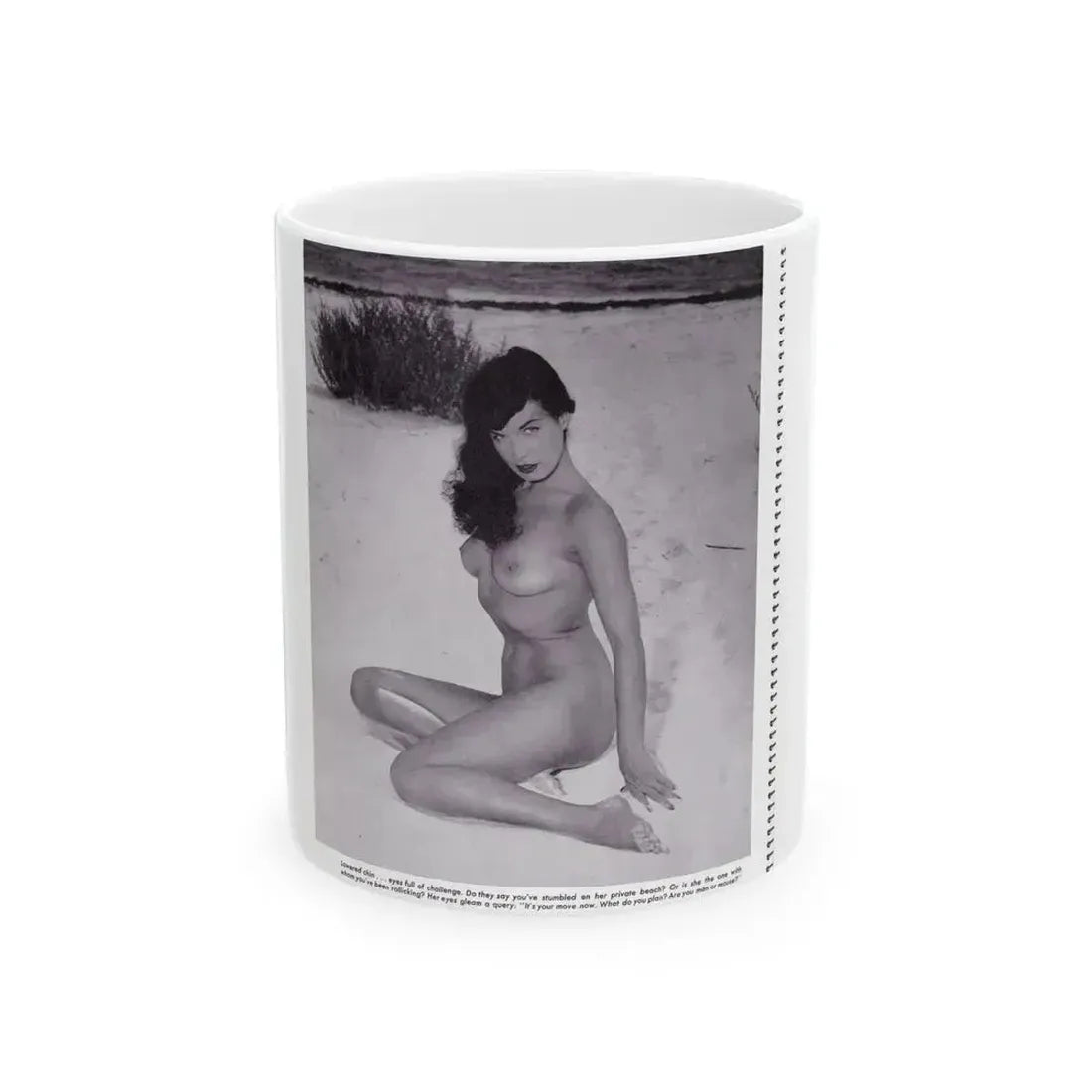 Bettie Page #121 (Vintage Female Icon) White Coffee Mug 11oz - Go Mug Yourself