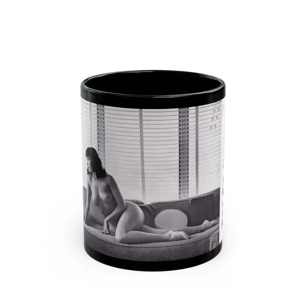Bettie Page #127 (Vintage Female Icon) Black Coffee Mug 11oz - Go Mug Yourself