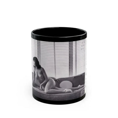 Bettie Page #127 (Vintage Female Icon) Black Coffee Mug 11oz - Go Mug Yourself