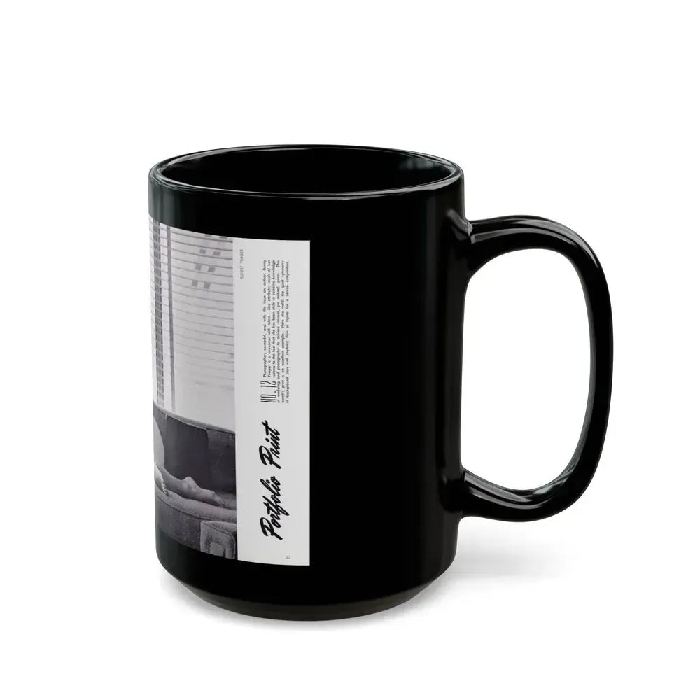 Bettie Page #127 (Vintage Female Icon) Black Coffee Mug - Go Mug Yourself