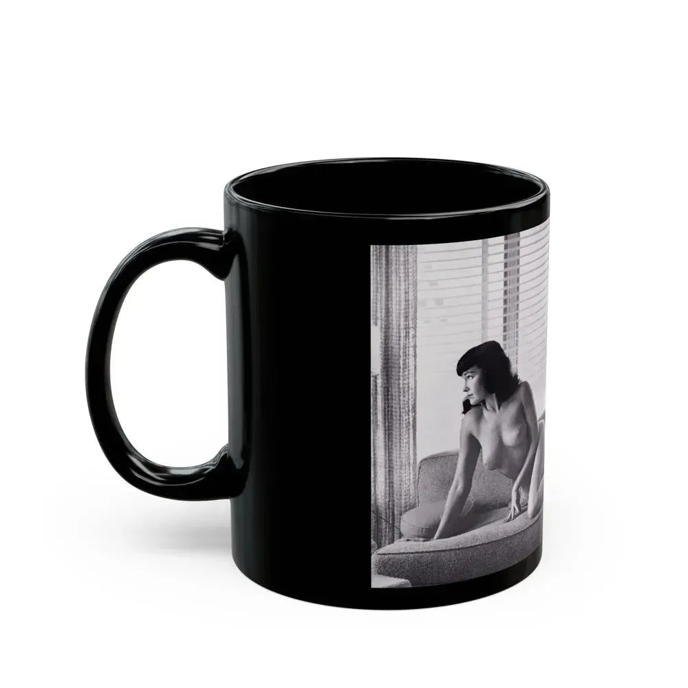 Bettie Page #127 (Vintage Female Icon) Black Coffee Mug - Go Mug Yourself