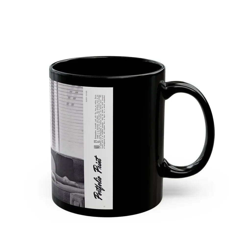 Bettie Page #127 (Vintage Female Icon) Black Coffee Mug - Go Mug Yourself