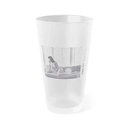 Bettie Page #127 (Vintage Female Icon) Frosted Pint Glass 16oz 16oz Frosted - Go Mug Yourself