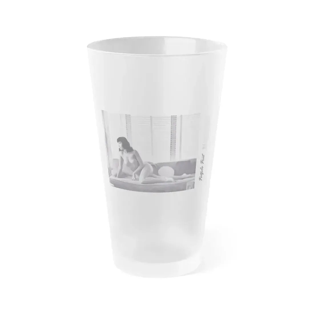 Bettie Page #127 (Vintage Female Icon) Frosted Pint Glass 16oz 16oz Frosted - Go Mug Yourself
