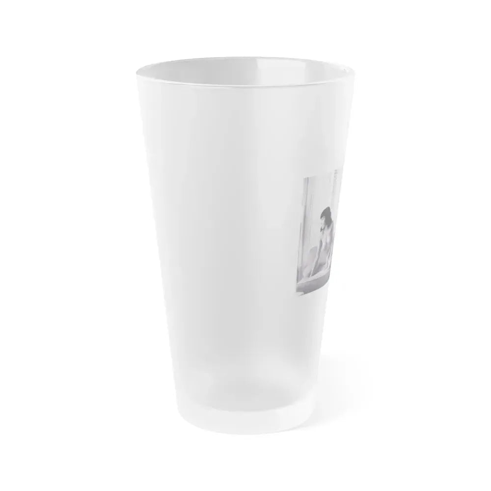 Bettie Page #127 (Vintage Female Icon) Frosted Pint Glass 16oz - Go Mug Yourself