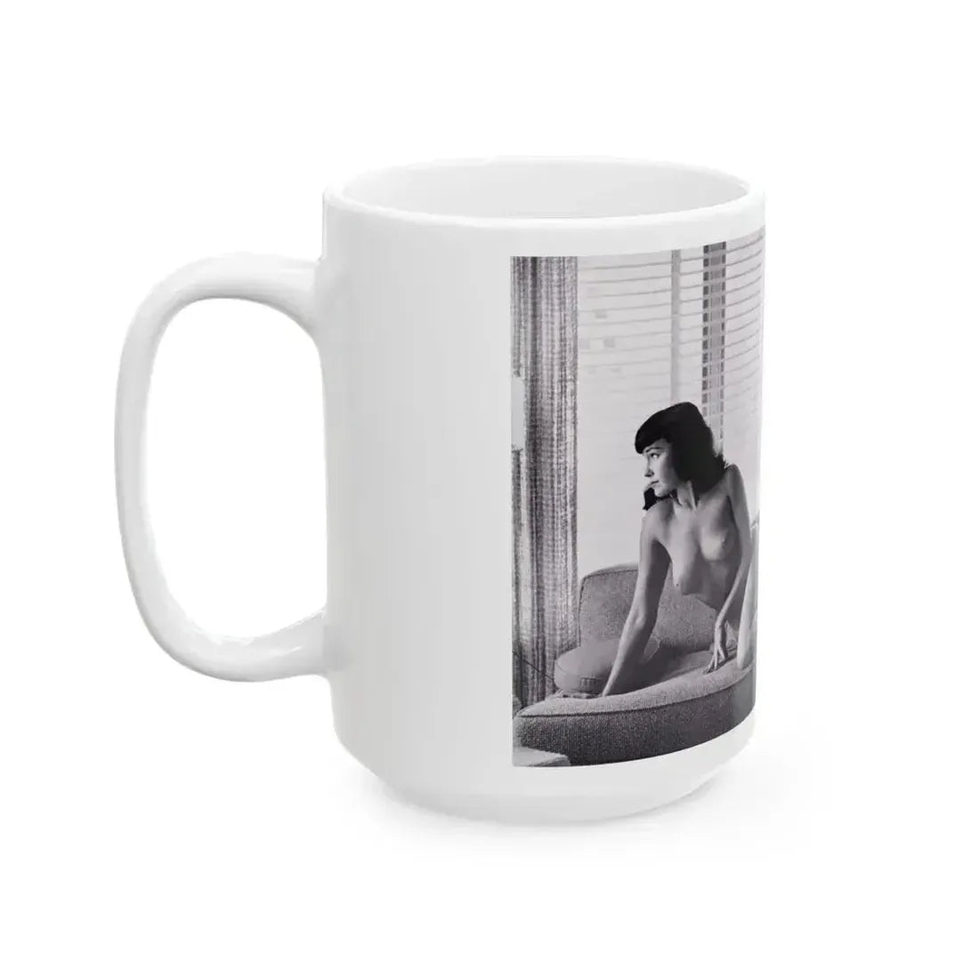 Bettie Page #127 (Vintage Female Icon) White Coffee Mug - Go Mug Yourself