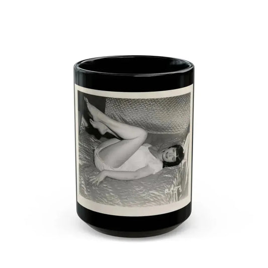 Bettie Page #133 (Vintage Female Icon) Black Coffee Mug 15oz - Go Mug Yourself