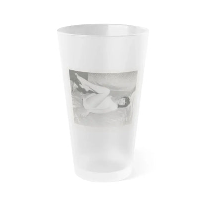 Bettie Page #133 (Vintage Female Icon) Frosted Pint Glass 16oz 16oz Frosted - Go Mug Yourself