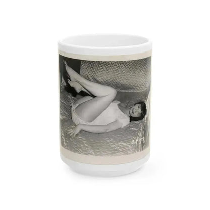 Bettie Page #133 (Vintage Female Icon) White Coffee Mug 15oz - Go Mug Yourself