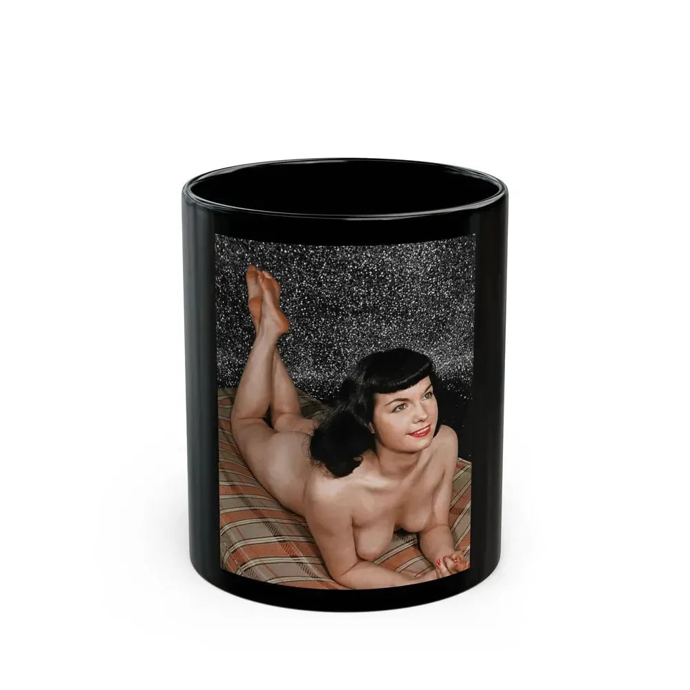 Bettie Page #136 (Vintage Female Icon) Black Coffee Mug 11oz - Go Mug Yourself