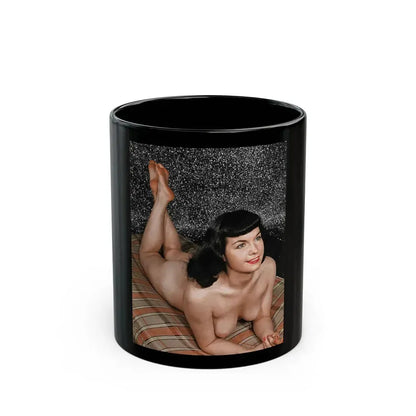 Bettie Page #136 (Vintage Female Icon) Black Coffee Mug 11oz - Go Mug Yourself