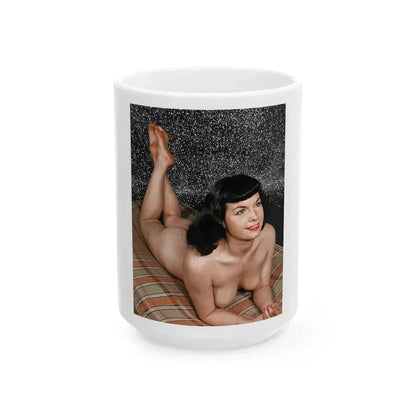 Bettie Page #136 (Vintage Female Icon) White Coffee Mug 15oz - Go Mug Yourself