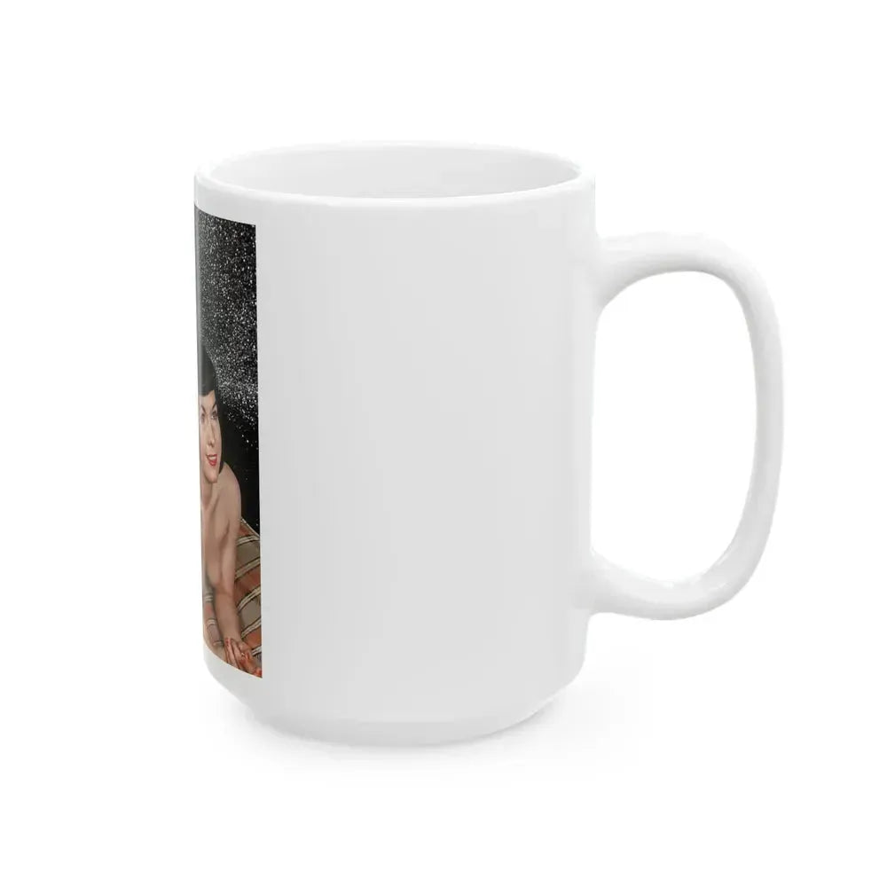 Bettie Page #136 (Vintage Female Icon) White Coffee Mug - Go Mug Yourself