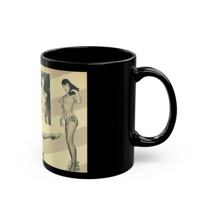 Bettie Page #137 (Vintage Female Icon) Black Coffee Mug - Go Mug Yourself