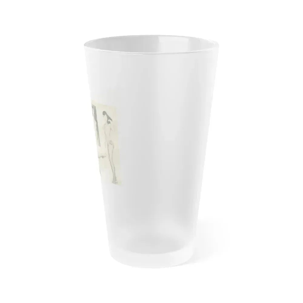 Bettie Page #137 (Vintage Female Icon) Frosted Pint Glass 16oz - Go Mug Yourself